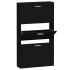 Mueble zapatero madera contrachapada negro 59x17x108