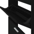 Mueble zapatero madera contrachapada negro 59x17x108