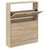 Mueble zapatero madera contrachapada roble 59x17x81