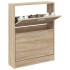 Mueble zapatero madera contrachapada roble 59x17x81