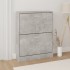 Mueble zapatero madera contrachapada gris hormigón 59x17x81