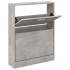 Mueble zapatero madera contrachapada gris hormigón 59x17x81