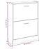 Mueble zapatero madera contrachapada gris hormigón 59x17x81