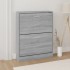 Mueble zapatero madera contrachapada gris Sonoma 59x17x81