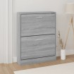 Mueble zapatero madera contrachapada gris Sonoma 59x17x81 cm