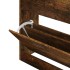 Mueble zapatero madera contrachapada roble ahumado 63x24x81