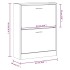 Mueble zapatero madera contrachapada roble ahumado 63x24x81