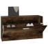Banco zapatero madera contrachapada roble ahumado 80x24x45