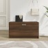 Banco zapatero madera contrachapada marrón roble 80x24x45