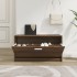 Banco zapatero madera contrachapada marrón roble 80x24x45