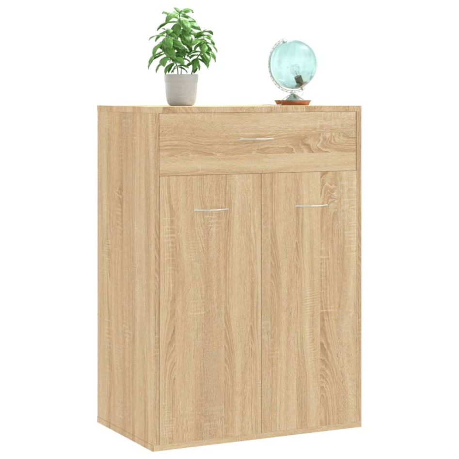 Mueble zapatero de madera contrachapada color roble