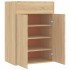 Mueble zapatero de madera contrachapada color roble