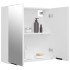 Armario de baño con espejo blanco 64x20x67