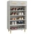 Mueble zapatero madera contrachapada gris hormigón 60x35x105