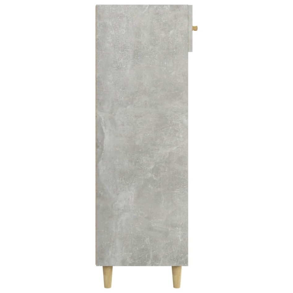 Mueble zapatero madera contrachapada gris hormigón 60x35x105