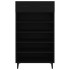Mueble zapatero de madera contrachapada negro 60x35x105