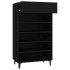 Mueble zapatero de madera contrachapada negro 60x35x105