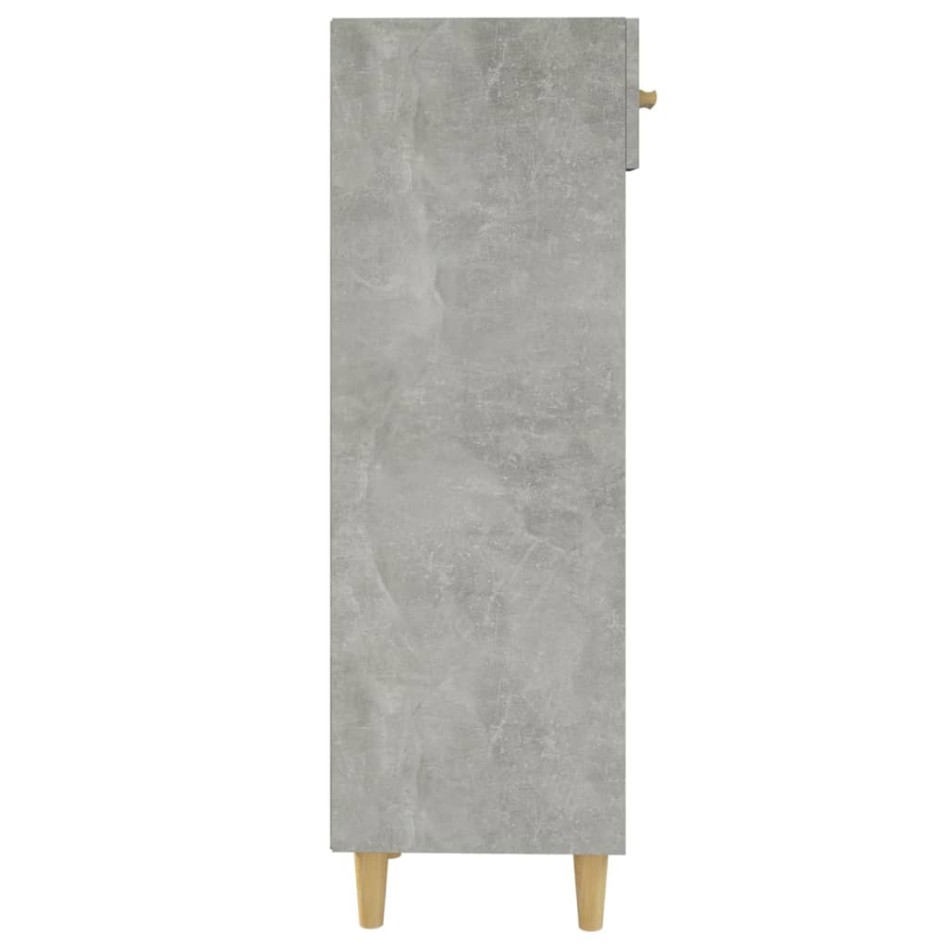 Mueble zapatero madera contrachapada gris hormigón 30x35x105