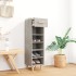 Mueble zapatero madera contrachapada gris hormigón 30x35x105