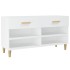 Mueble zapatero de madera contrachapada blanco 102x35x55