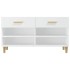Mueble zapatero de madera contrachapada blanco 102x35x55