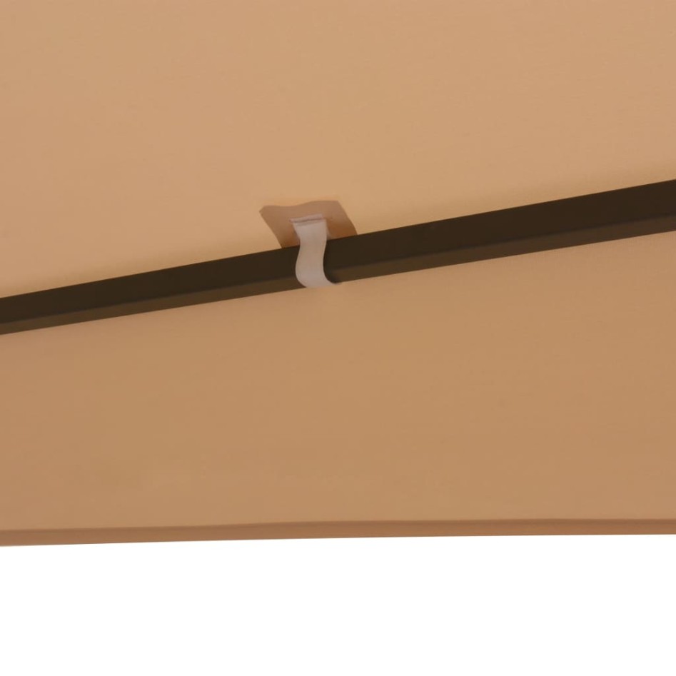 Pérgola/Cenador de jardín hexagonal beige 323x265