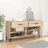 Mueble zapatero madera contrachapada roble Sonoma 102x35x55