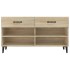 Mueble zapatero madera contrachapada roble Sonoma 102x35x55