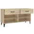 Mueble zapatero madera contrachapada roble Sonoma 102x35x55