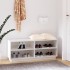 Armario zapatero de madera maciza de pino blanco 110x34x45