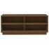 Armario zapatero madera maciza de pino marrón miel 110x34x45