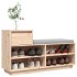 Mueble zapatero de madera maciza de pino 110x34x61
