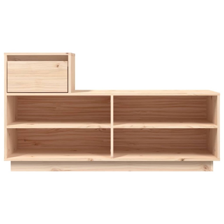 Mueble zapatero de madera maciza de pino 110x34x61