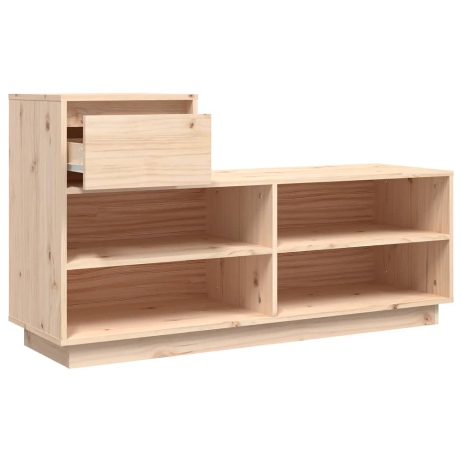 Mueble zapatero de madera maciza de pino 110x34x61