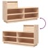 Mueble zapatero de madera maciza de pino 110x34x61