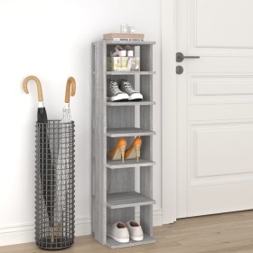 Mueble zapatero madera contrachapada gris Sonoma 27,5x27x102