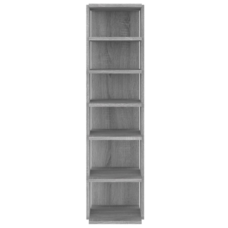 Mueble zapatero madera contrachapada gris Sonoma 27,5x27x102