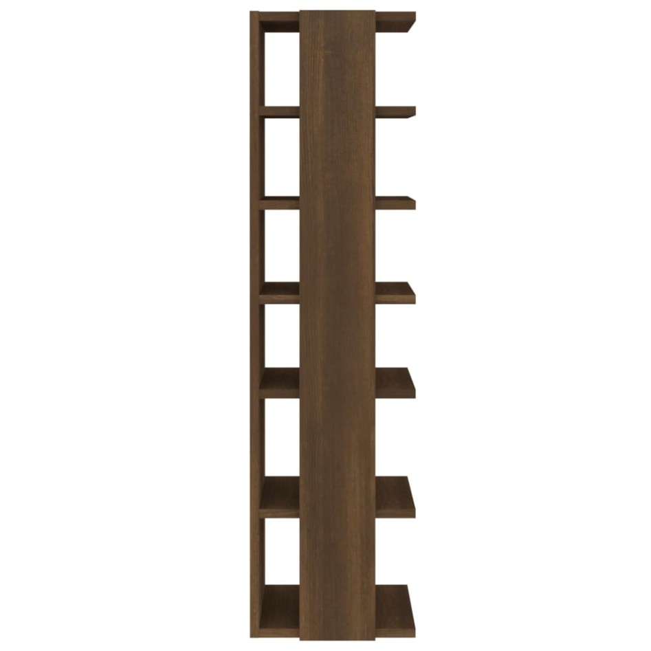 Zapatero madera contrachapada color roble marrón 27,5x27x102