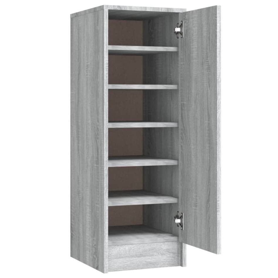 Zapatero de madera contrachapada gris Sonoma 32x35x92