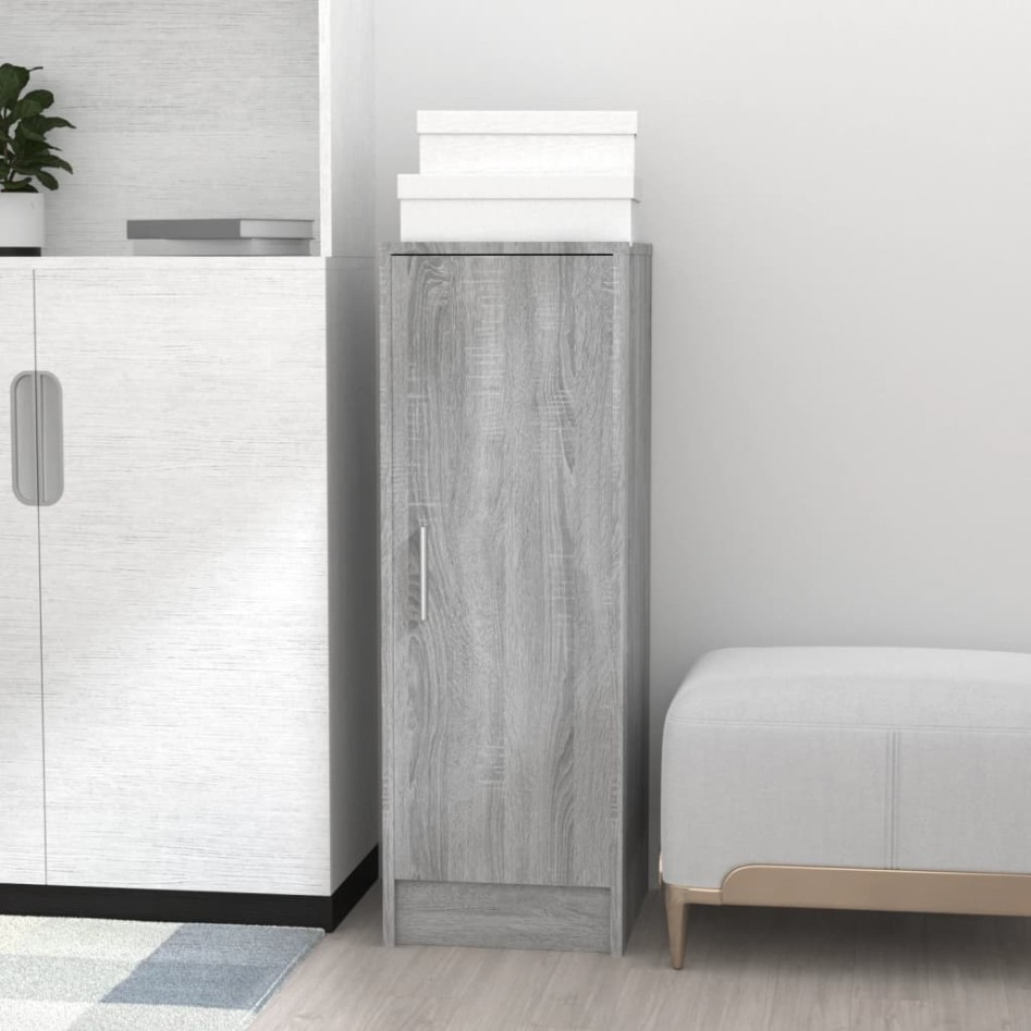 Zapatero de madera contrachapada gris Sonoma 32x35x92