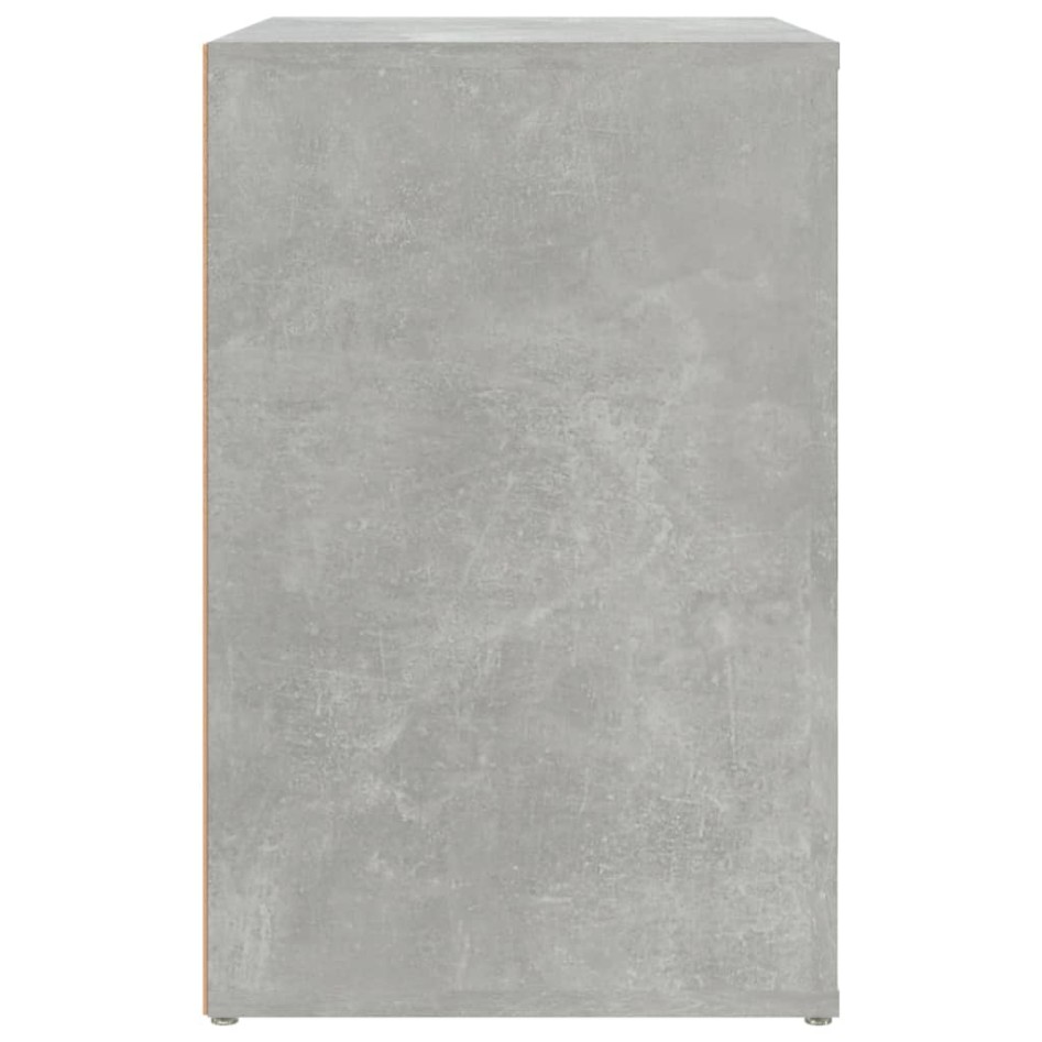 Mueble zapatero madera contrachapada gris hormigón 130x35x54