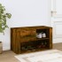 Mueble zapatero madera contrachapada roble ahumado 80x35x45
