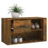 Mueble zapatero madera contrachapada roble ahumado 80x35x45