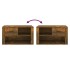 Mueble zapatero madera contrachapada roble ahumado 80x35x45