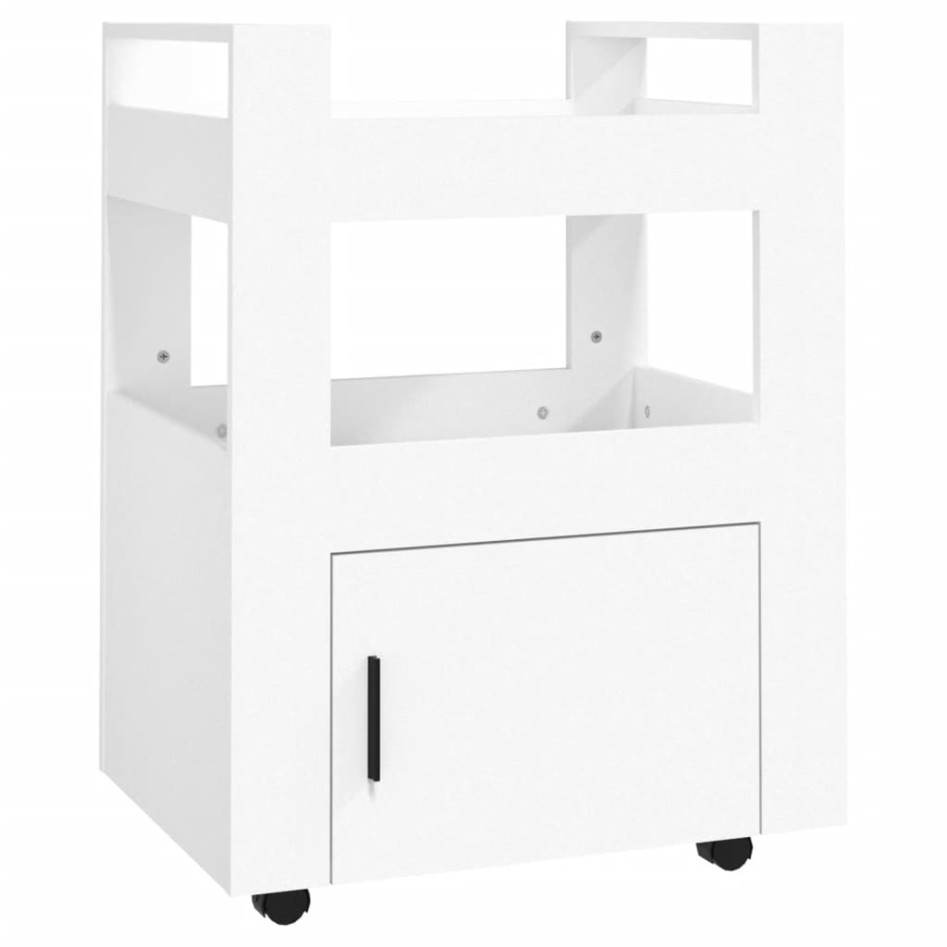 Carrito de cocina madera contrachapada blanco 60x45x80