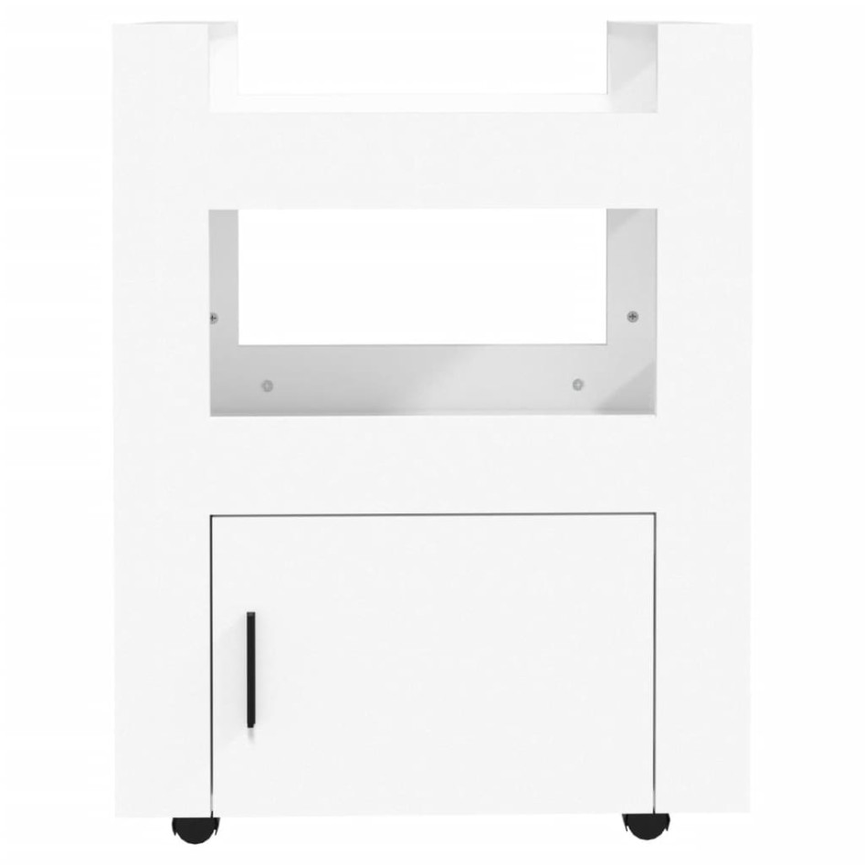 Carrito de cocina madera contrachapada blanco 60x45x80