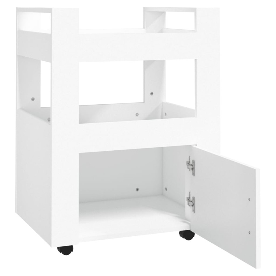 Carrito de cocina madera contrachapada blanco 60x45x80