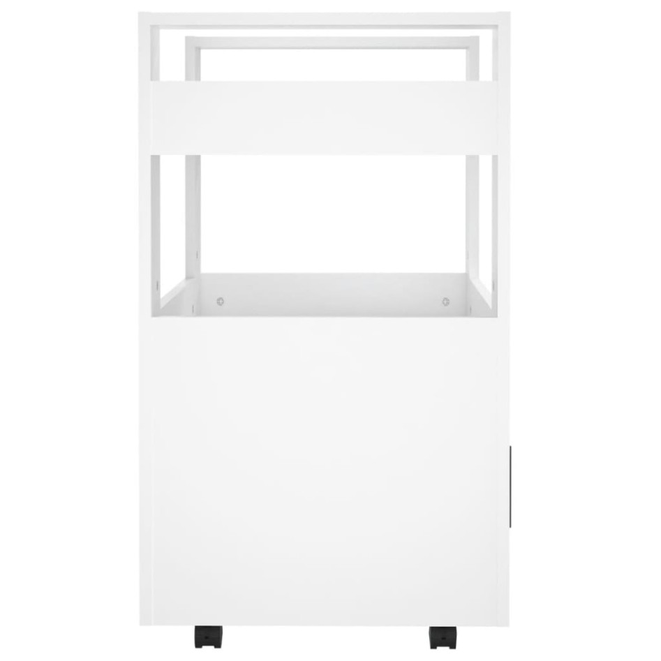 Carrito de cocina madera contrachapada blanco 60x45x80