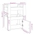 Carrito de cocina madera contrachapada blanco 60x45x80