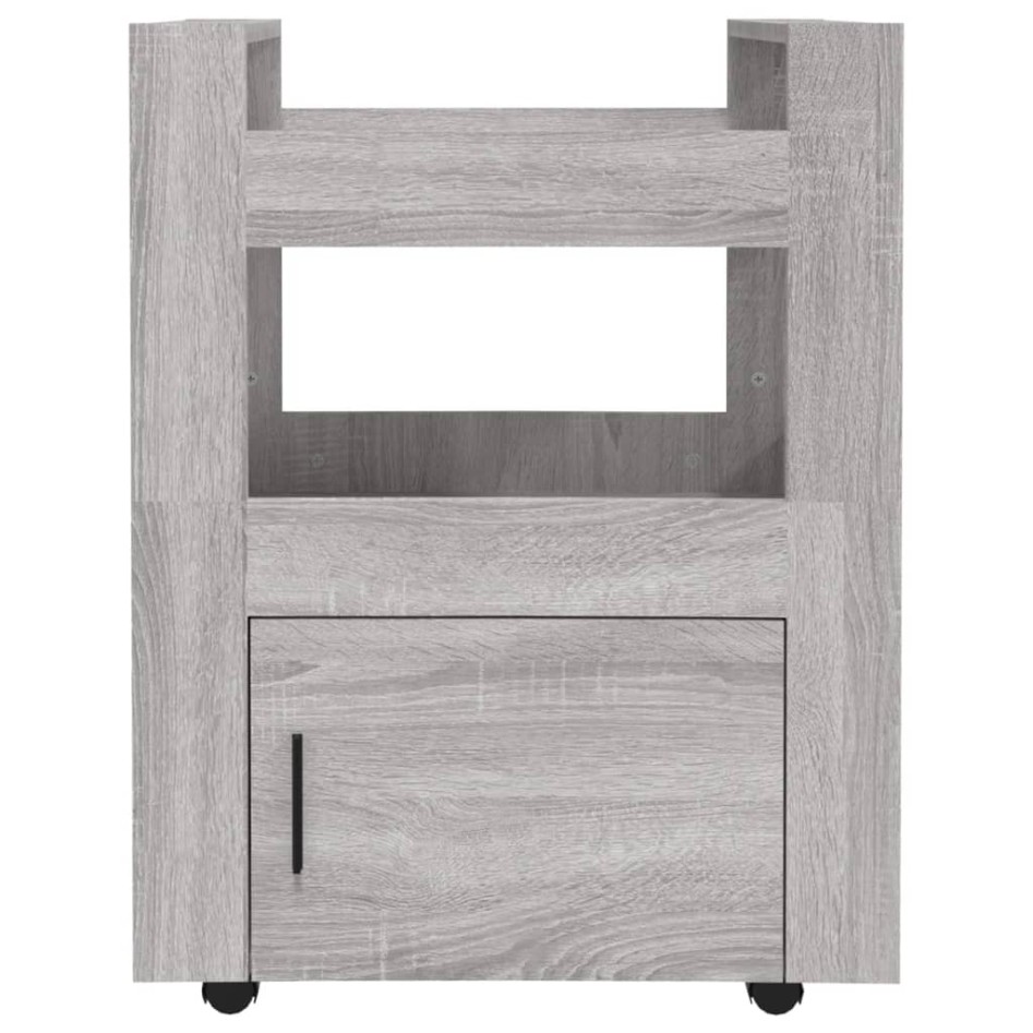 Carrito de cocina madera contrachapada gris Sonoma 60x45x80